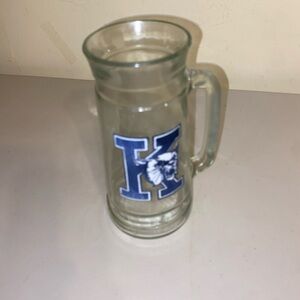 Clear Glass Mug with Blue Kentucky logo
